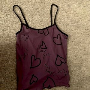 Preppy and aesthetic I love you shirt y2k heart